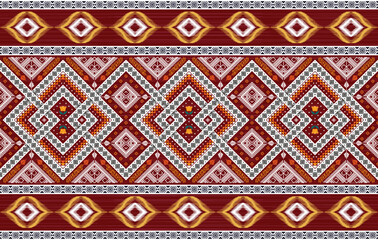 Ethnic ikat pattern. Aztec fabric carpet mandala ornament boho chevron textile decoration wallpaper. Tribal turkey African Indian traditional embroidery vector illustrations background.