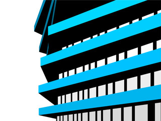 abstract modern architecture digital illustration