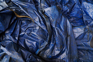Large Blue Plastic Tarp Background With Wrinkles  Shadows,Blue tarps tarpaulin covering