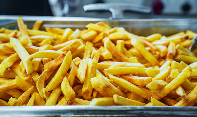 French fries. Delicious French fries as background