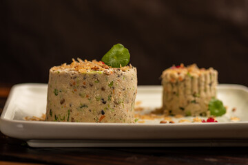 Traditional Chinese banquet dishes, shrimp mixed with rice balls
