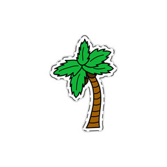 Sticker of palm tree.