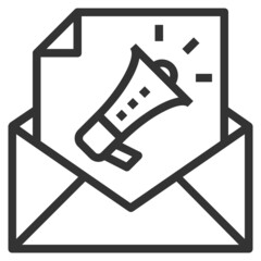 EMAIL PROMOTION  LINE ICON 