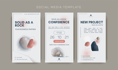 Vector template for social media marketing and web formats, brand identity collection