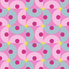 High resolution, geometric circles and oval on abstract background. Seamless background.