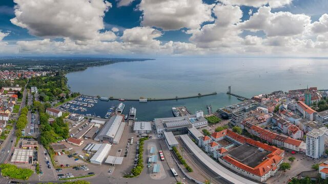 friedrichshafen bodensee germany 360&deg; aerial pano