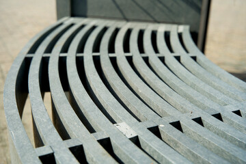 Close-up of circular construction material made from re-used waste plastics on a recycling plant