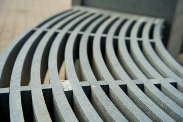 Close-up of circular construction material made from re-used waste plastics on a recycling plant