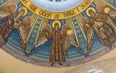 Archangel Gabriel. Mosaic icon