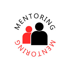 Mentoring flat icon isolated on white background
