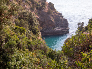 Cala di Mezzanotte a beautiful beach on the path from Sapri to Maratea called Apprezzami l'Asino...
