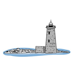 Illustration of a lighthouse