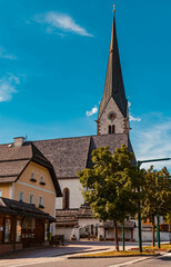 Fototapeta na wymiar Beautiful church at Saint Martin, Tennengebirge, Salzburg, Austria