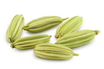 Dried fennel seeds isolated on white background with clipping path and full depth of field
