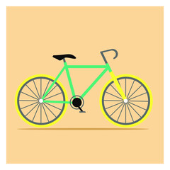 green bicycle, illustration, vector, art, sport