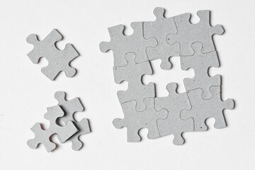 Photo of jigsaw puzzle pieces fit together