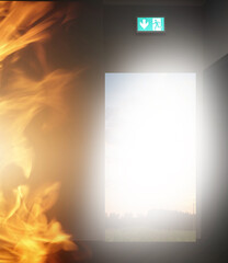 fire and emergency exit in a city building