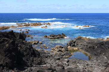 The ocean coast, Sao Miguel island, Azores