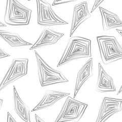 Seamless background of contour geometric decorative design elements