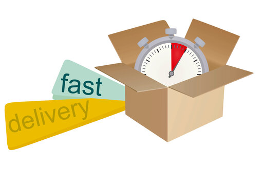 Fast delivery concept. vector illustration