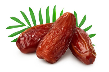 Dates isolated on white background with clipping path and full depth of field.