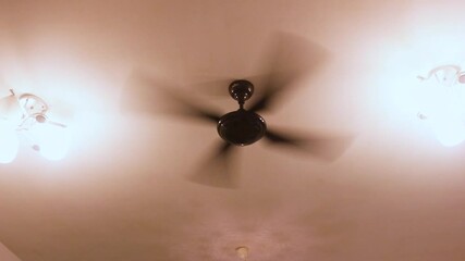 Electric Fan On A High Speed Being Switched On