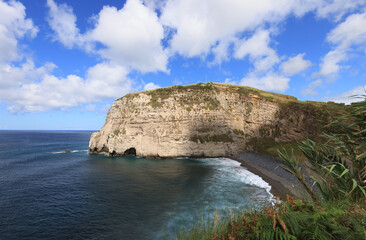 Fototapeta na wymiar The ocean coast, Sao Miguel island, Azores
