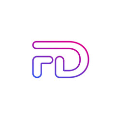 FD logo, letters in line design
