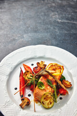 nicely decorated food on a plate