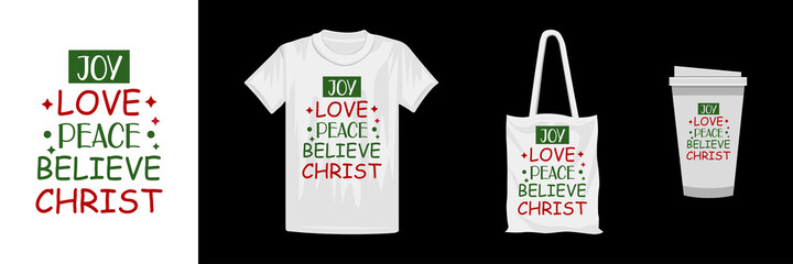 Christmas t-shirt design template. Merry Christmas lettering quote t-shirt design.