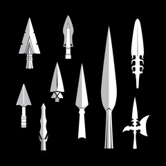 Spear Head Set Inspiration Design For Icon Or Logo