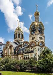 Fototapeta na wymiar Temple of the Holy Prince Vladimir in Sochi, Russia