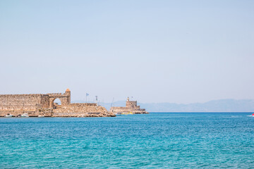 Agios Nikolaos fortress on Rhodes island, Greece