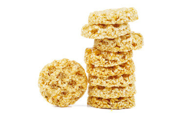 Barazek sesame cookies, traditional arabic sweets