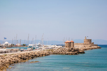 Agios Nikolaos fortress on Rhodes island, Greece