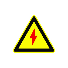 warning triangle with electricity sign