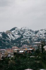 Obraz premium Winter scenery in Çamlıhemşin in Rize 