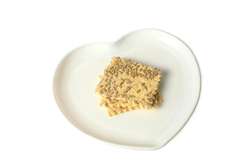 Hard crunchy rectangular biscuits. With seeds and sesame seeds.