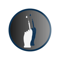 Medical cross icon on gray background. Vector.