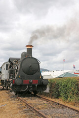 Vintage steam train engine	