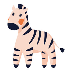 Fototapeta na wymiar kids toy cute zebra isolated vector illustration