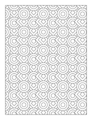 Geometric Pattern Coloring Pages for Coloring Book or Background