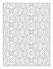 Geometric Pattern Coloring Pages for Coloring Book or Background