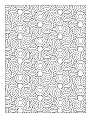 Geometric Pattern Coloring Pages for Coloring Book or Background