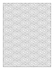 Geometric Pattern Coloring Pages for Coloring Book or Background