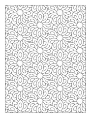 Geometric Pattern Coloring Pages for Coloring Book or Background