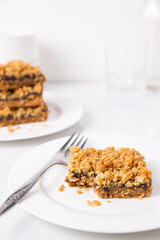 Date squares (or Matrimonial cake) a traditional Canadian baked dessert