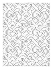 Geometric Pattern Coloring Pages for Coloring Book or Background | Black and White Pattern Pages