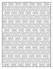 Geometric Pattern Coloring Pages for Coloring Book or Background | Black and White Pattern Pages