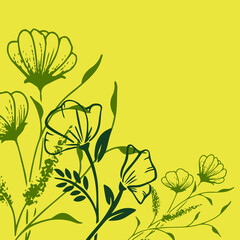 Fototapeta na wymiar Background design concept stock illustration.Hand-drawn floral pattern